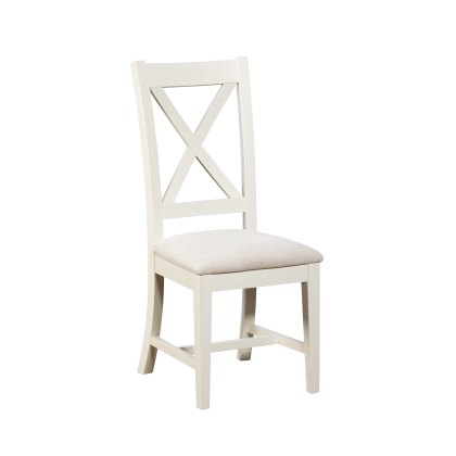 Salthouse Upholstered Cross Back Dining Chair Pair