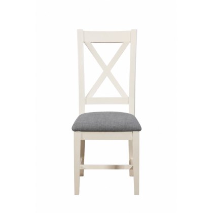 Salthouse Upholstered Cross Back Dining Chair Pair Salthouse Upholstered Cross Back Dining Chair Pair