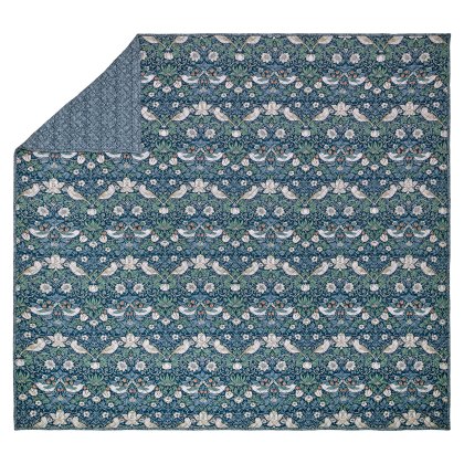 William Morris At Home Midnight Strawberry Thief Bedspread William Morris At Home Midnight Strawberry Thief Bedspread
