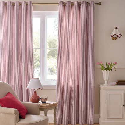 Laura Ashley Cornish Stripe Heritage Red Curtains Laura Ashley Cornish Stripe Heritage Red Curtains