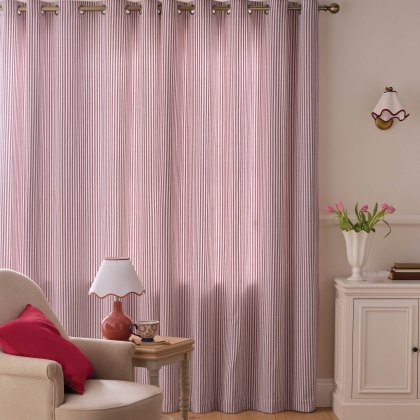 Laura Ashley Cornish Stripe Heritage Red Curtains Laura Ashley Cornish Stripe Heritage Red Curtains