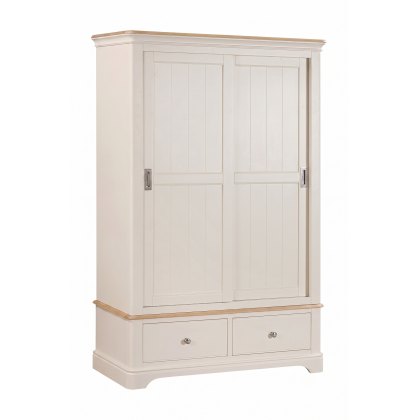Avignon Large Wardrobe with Sliding Doors & 2 Drawers Avignon Large Wardrobe with Sliding Doors & 2 Drawers