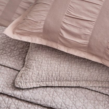 Bedeck of Belfast Stonewashed Oxford Pillowcase Pair Pink Bedeck of Belfast Stonewashed Oxford Pillowcase Pair Pink