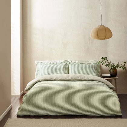 Yard Hebden Stripe Duvet Cover Set Forest Yard Hebden Stripe Duvet Cover Set Forest