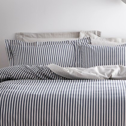 Yard Hebden Stripe Duvet Cover Set Navy Yard Hebden Stripe Duvet Cover Set Navy