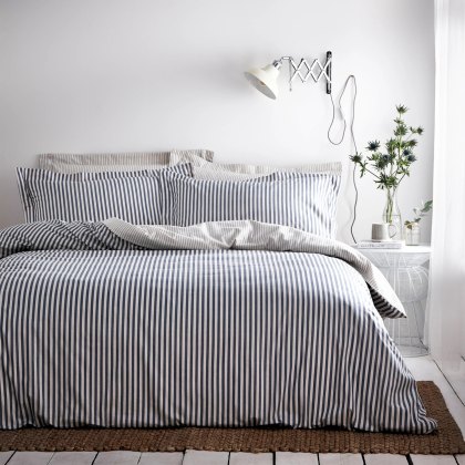 Yard Hebden Stripe Duvet Cover Set Navy Yard Hebden Stripe Duvet Cover Set Navy