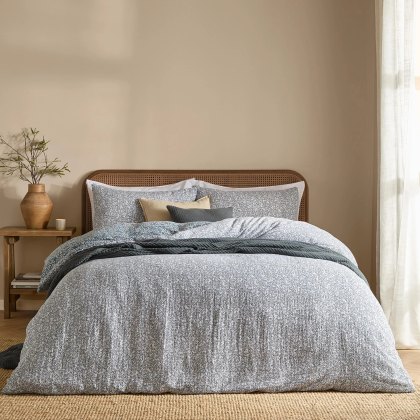 Yard Perrie Leaf Duvet Cover Set Denim Yard Perrie Leaf Duvet Cover Set Denim