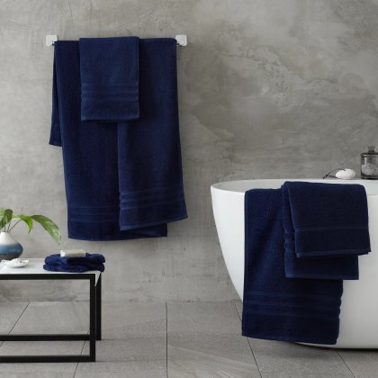 Catherine Lansfield Zero Twist Towels Navy Catherine Lansfield Zero Twist Towels Navy