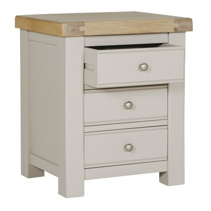 Doune 3 Drawer Bedside Table Doune 3 Drawer Bedside Table