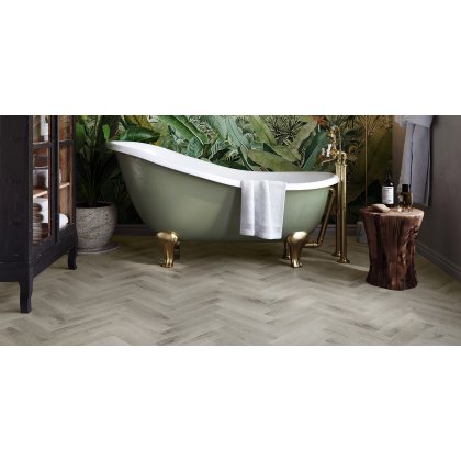 Invictus Primus Royal Oak Dryback Parquet Flooring in 93 Dove Invictus Primus Royal Oak Dryback Parquet Flooring in 93 Dove
