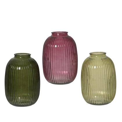 Kaemingk Coloured Glass Vase Assorted Colours Kaemingk Coloured Glass Vase Assorted Colours