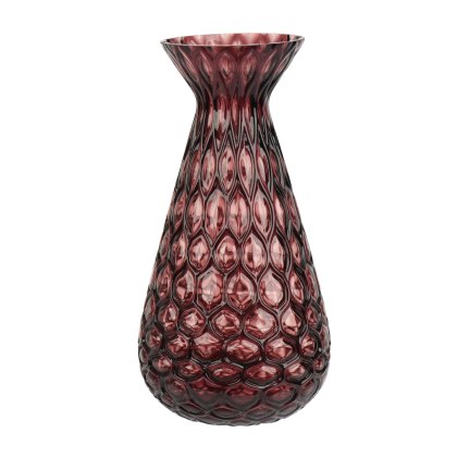 Kaemingk Dark Pink Glass Vase Kaemingk Dark Pink Glass Vase