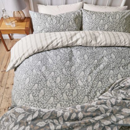 Helena Springfield Owls Silver Duvet Cover Set Helena Springfield Owls Silver Duvet Cover Set