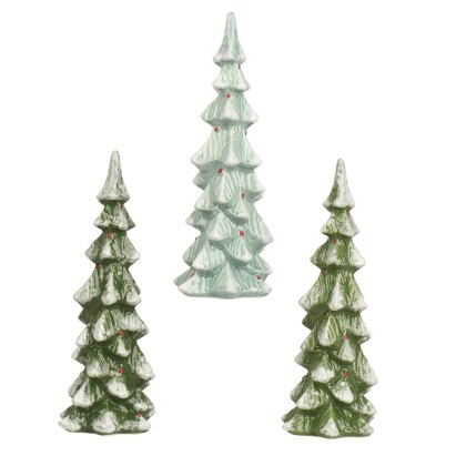Kaemingk Stoneware Glazed Tree Assorted Colours Kaemingk Stoneware Glazed Tree Assorted Colours