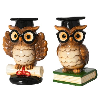 Kaemingk Terracotta Graduation Owl Assorted Designs Kaemingk Terracotta Graduation Owl Assorted Designs