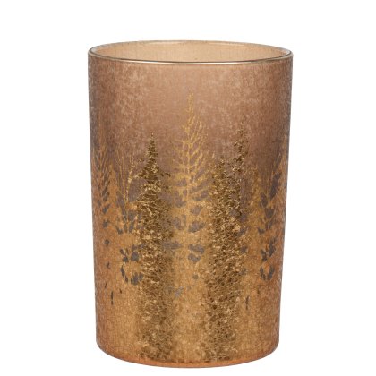 Kaemingk Brown Glass Tealight Holder Kaemingk Brown Glass Tealight Holder