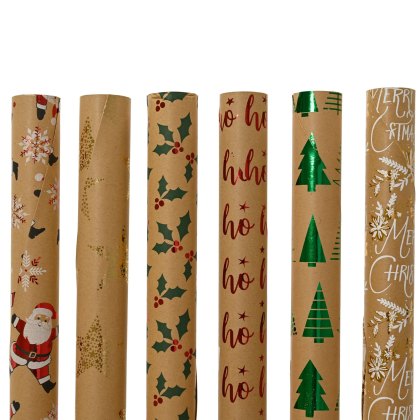 Kaemingk Hot Stamped 1.5M Gift Wrap Assorted Designs Kaemingk Hot Stamped 1.5M Gift Wrap Assorted Designs