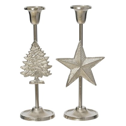 Kaemingk Aluminium Candle Stick Assorted Designs Kaemingk Aluminium Candle Stick Assorted Designs