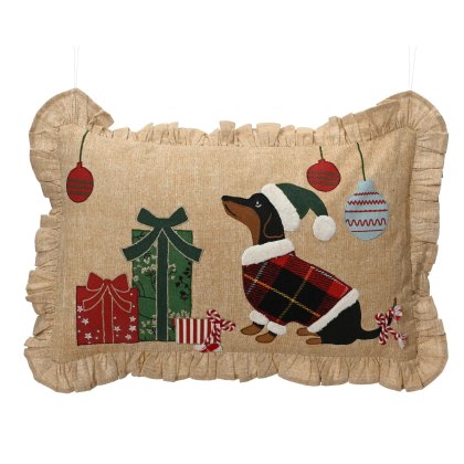 Kaemingk Christmas Dog Cushion Kaemingk Christmas Dog Cushion