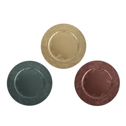 Kaemingk Deco Round Plate Assorted Colours Kaemingk Deco Round Plate Assorted Colours