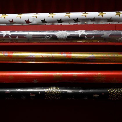 Kaemingk Metallic Giftwrap 2M Roll Assorted Designs Kaemingk Metallic Giftwrap 2M Roll Assorted Designs