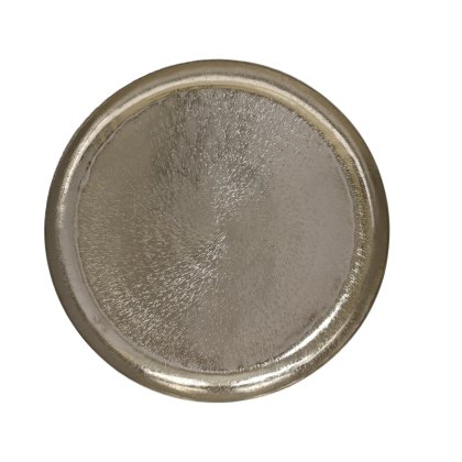 Kaemingk Iron Deco Plate Silver Kaemingk Iron Deco Plate Silver