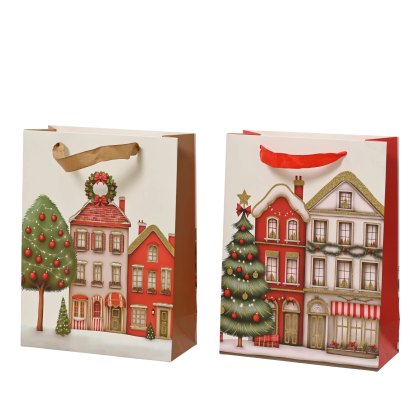 Kaemingk Glitter Houses Gift Bag Assorted Designs Kaemingk Glitter Houses Gift Bag Assorted Designs