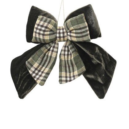 Kaemingk Velvet Bow Green Kaemingk Velvet Bow Green