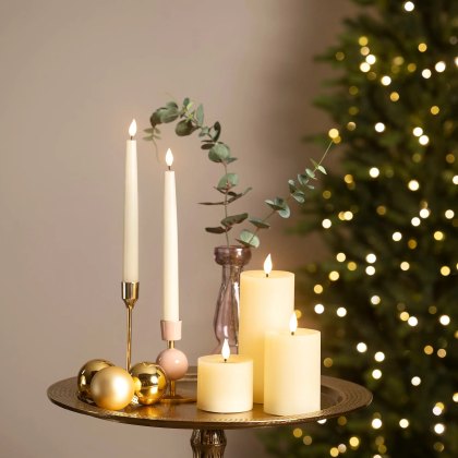 Kaemingk Set of 3 LED Remote control Candles Cream Kaemingk Set of 3 LED Remote control Candles Cream