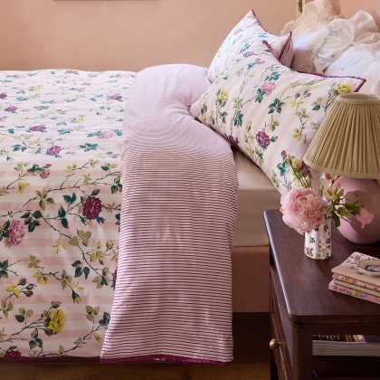 Cath Kidston Climbing Rose Stripe Duvet Set