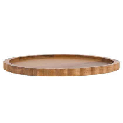Gallery Direct Scallop Round Mango Wood Board