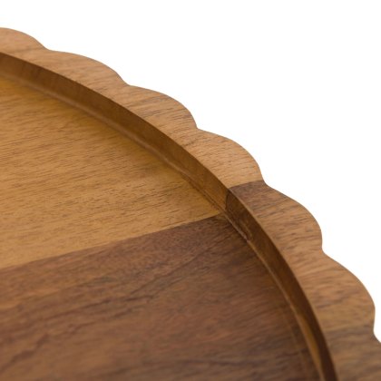 Gallery Direct Scallop Round Mango Wood Board