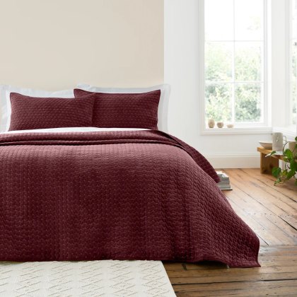 Bianca Attica Bedspread Burgundy