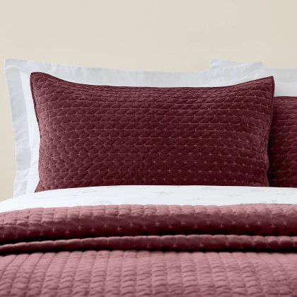 Bianca Attica Pillowsham Pair Burgundy