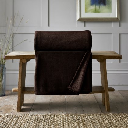 Deyongs Snuggle Touch Extra Large Throw Chocolate