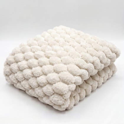 Deyongs Rosewick Soft Sculptured Throw Cream Deyongs Rosewick Soft Sculptured Throw Cream