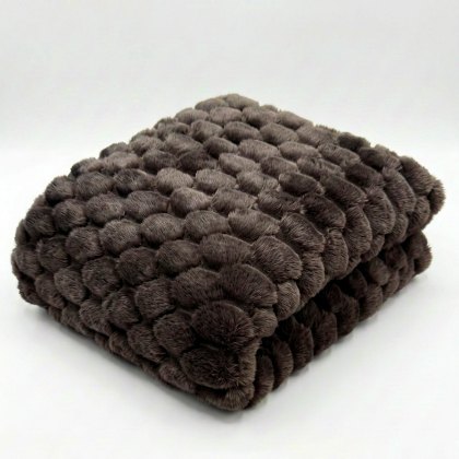 Deyongs Rosewick Soft Sculptured Throw Brown Deyongs Rosewick Soft Sculptured Throw Brown