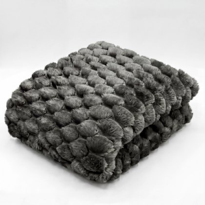 Deyongs Rosewick Soft Sculptured Throw Grey Deyongs Rosewick Soft Sculptured Throw Grey