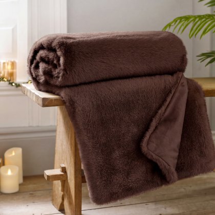 The Lyndon Company Ashford Throw Chocolate
