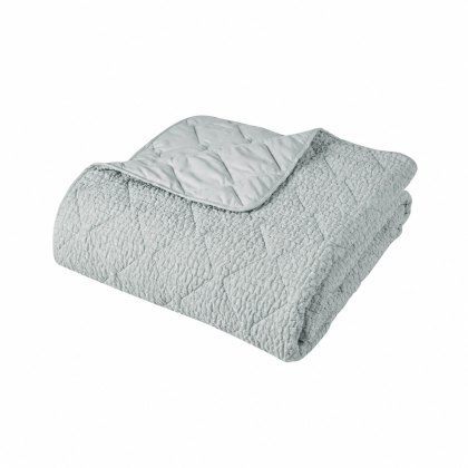 Catherine Lansfield Crinkle Seersucker Bedspread Green