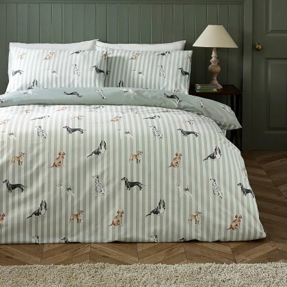 Catherine Lansfield Dog Stripe Duvet Set