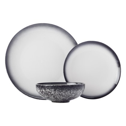 Maxwell Williams Caviar Granite 12 Piece Dinner Set