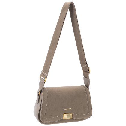David Jones Full Flap Warm Grey Sand Bag David Jones Full Flap Warm Grey Sand Bag