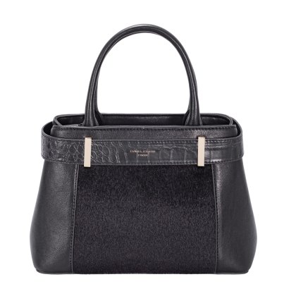 David Jones Croc Trim Black Bag David Jones Croc Trim Black Bag