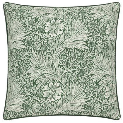 Morris & Co Marigold Feather Cushion Leaf Green