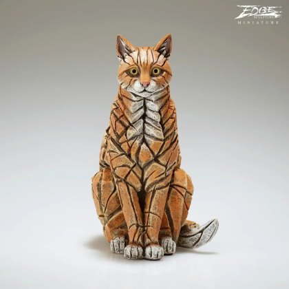 Edge Sculptures - Miniature Ginger Sitting Cat Edge Sculptures - Miniature Ginger Sitting Cat
