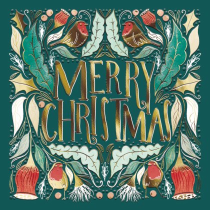 Paper House Merry Christmas Foliage Pack of 10 Cards Paper House Merry Christmas Foliage Pack of 10 Cards