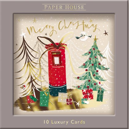 Paper House Postbox and Presents Pack of 10 Cards Paper House Postbox and Presents Pack of 10 Cards