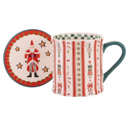Cath Kidston Nutcracker Stripe Mollie Mug & Coaster Cath Kidston Nutcracker Stripe Mollie Mug & Coaster
