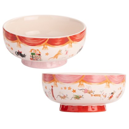 Cath Kidston Nutcracker Set Of 2 Footed Bowls Cath Kidston Nutcracker Set Of 2 Footed Bowls